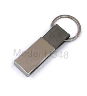 Metal Keychain with PU Strap